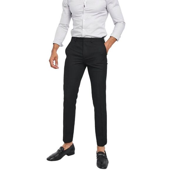 Topman Mens Skinny Suit Pant 36 Black - NWT $75 - Picture 1 of 8
